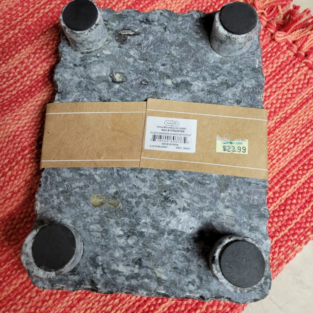 Mud pie Granite serving slab black